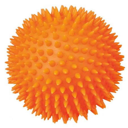 Palla riccio in vinile 10 cm arancione