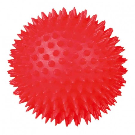 Palla riccio in vinile 10 cm rossa